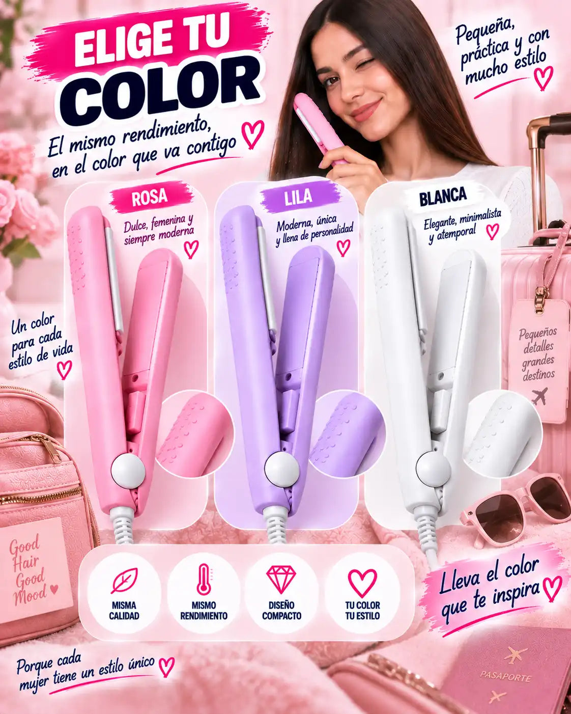 Mini Plancha Para Cabello